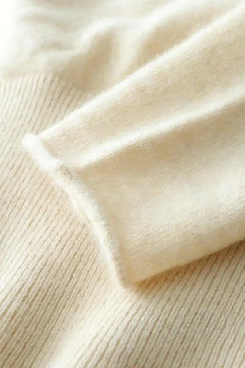 100 Cashmere Faux-Wrap Sweater