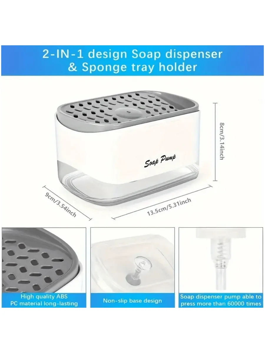 1pc High-Quality Kitchen Soap Dispenser - Durable & Stylish Dishwashing Liquid Pump With Easy Non-Leaking Design For Efficient Cleaning