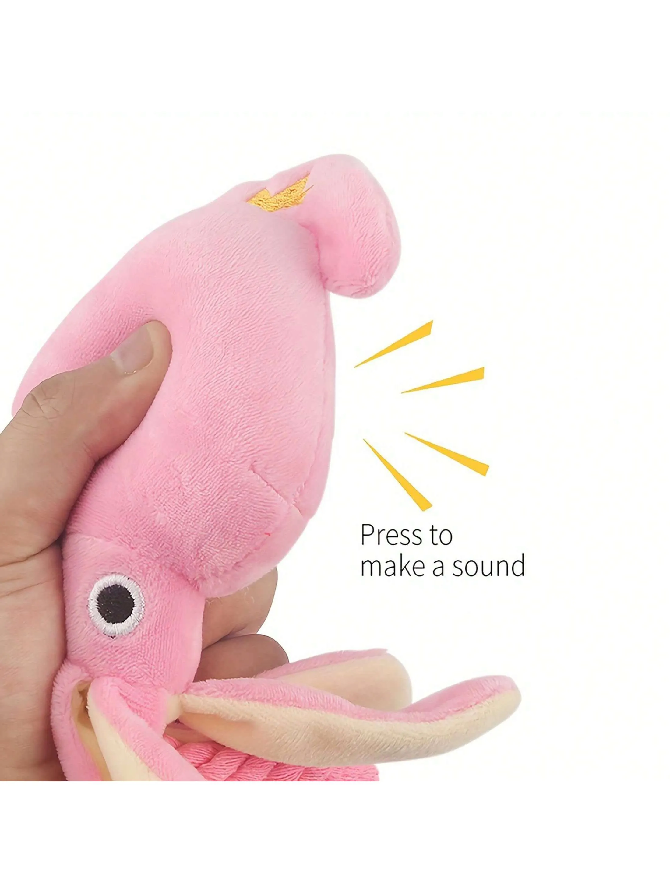 1pc Octopus Design Pet Grinding Teeth Squeaky Plush Toy, Durable Chew Toy For Dog Interactive Supply