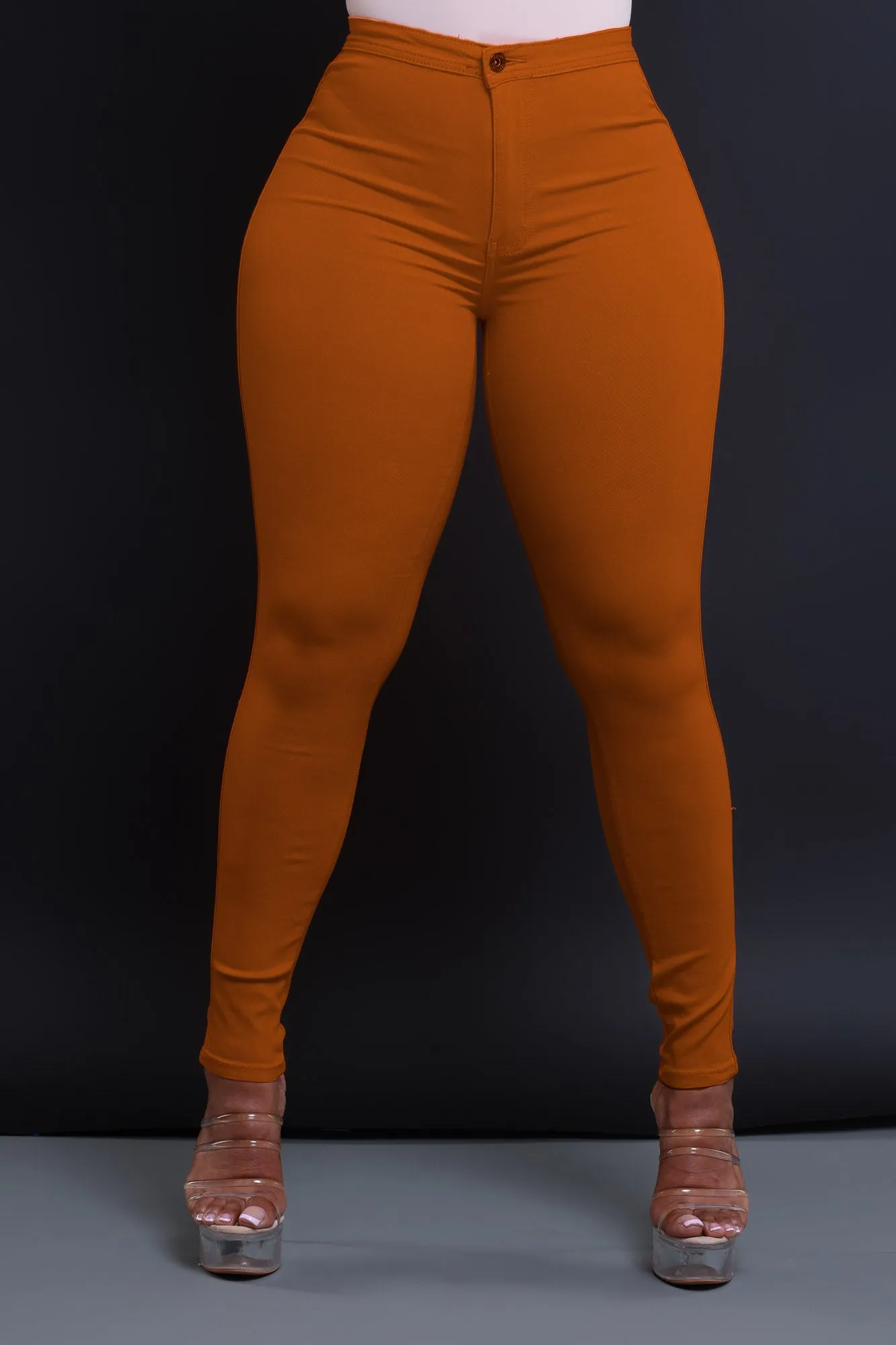 $5 Super Swank High Waist Stretchy Jeans - Caramel