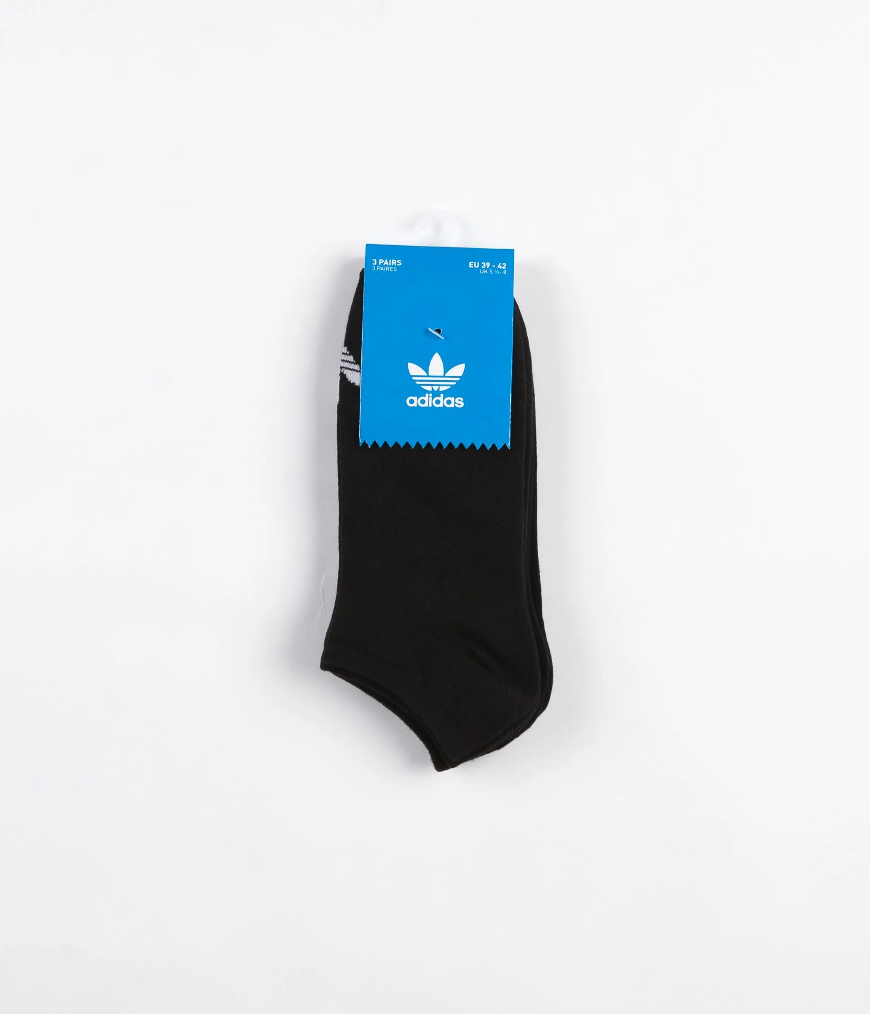 Adidas Trefoil Shoe Liner Socks - Black / Black / White