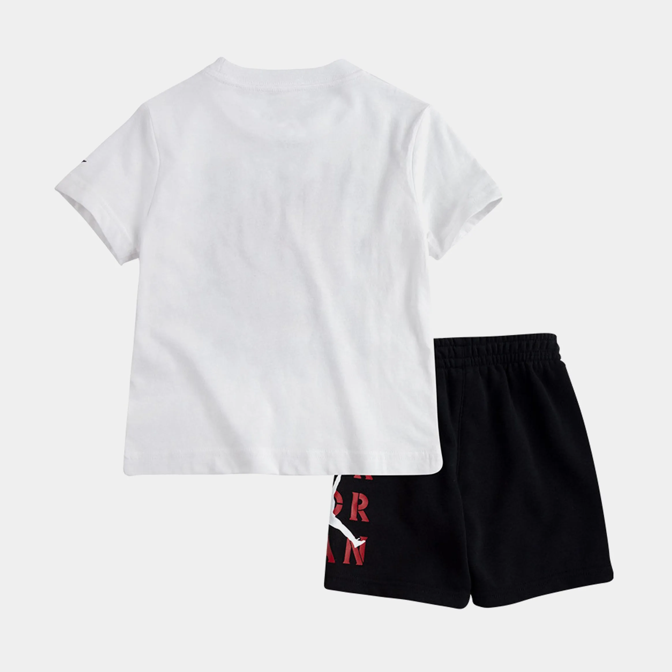 Air Jordan 5 Stencil Tee and Shorts Set Infant Toddler Set (White/Black)