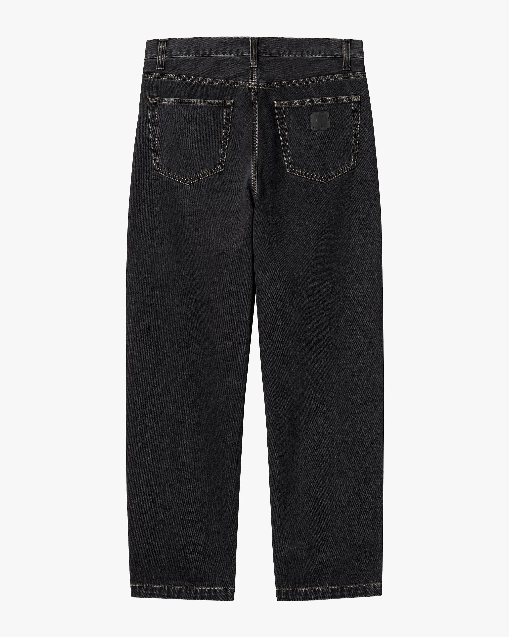 Carhartt WIP Aaron Pant Regular Tapered Mens Jeans - Black Stone Washed