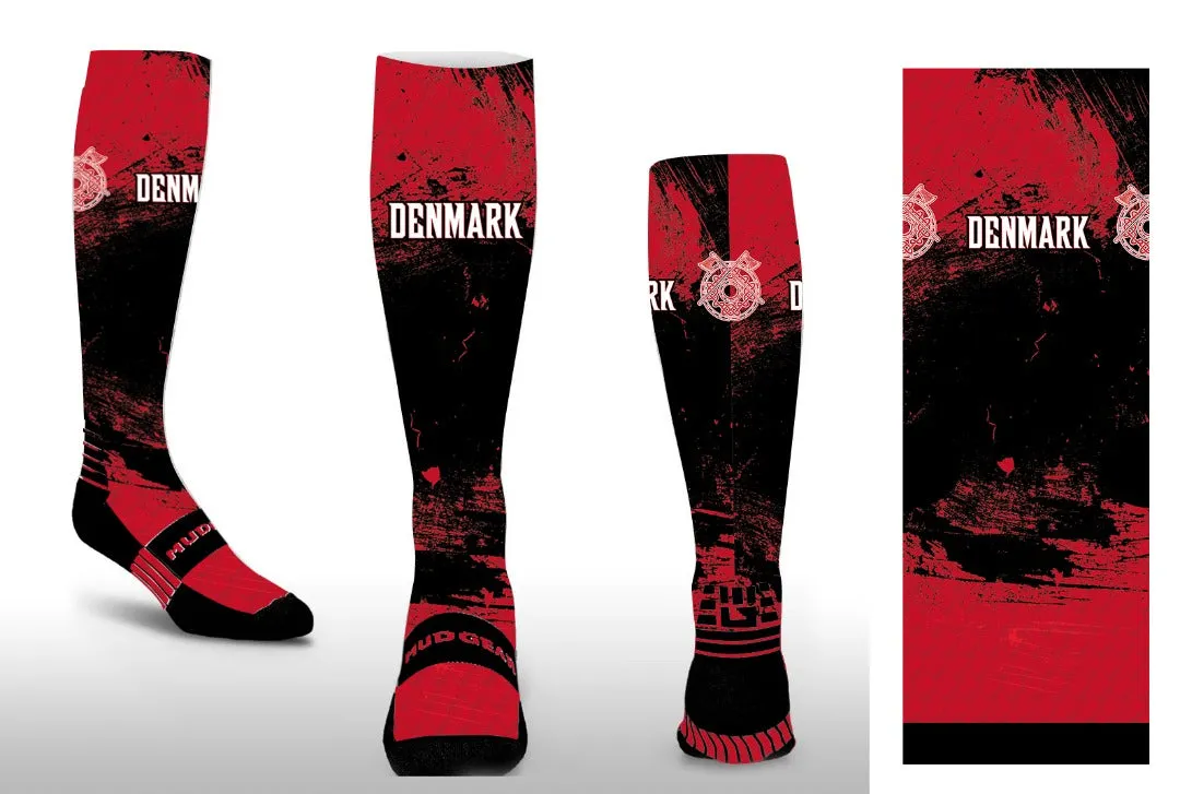 CLEARANCE ITEM - MudGear Custom Denmark Tall Compression Socks (1 Pair)