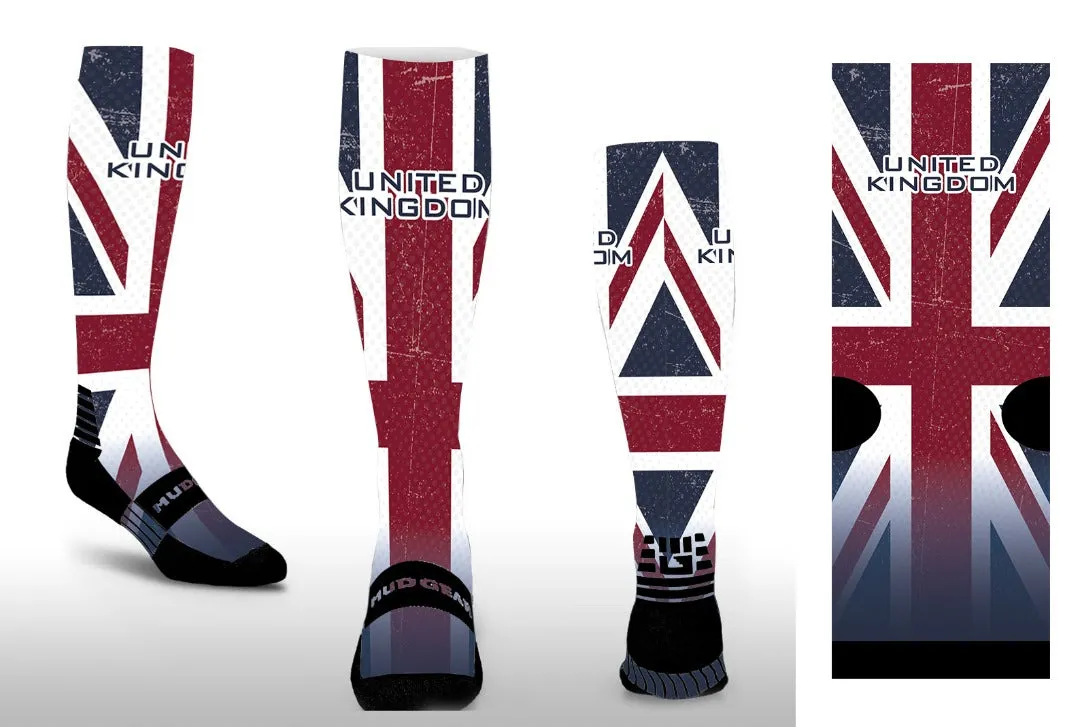 CLEARANCE ITEM - MudGear Custom UK Tall Compression Socks (1 Pair)