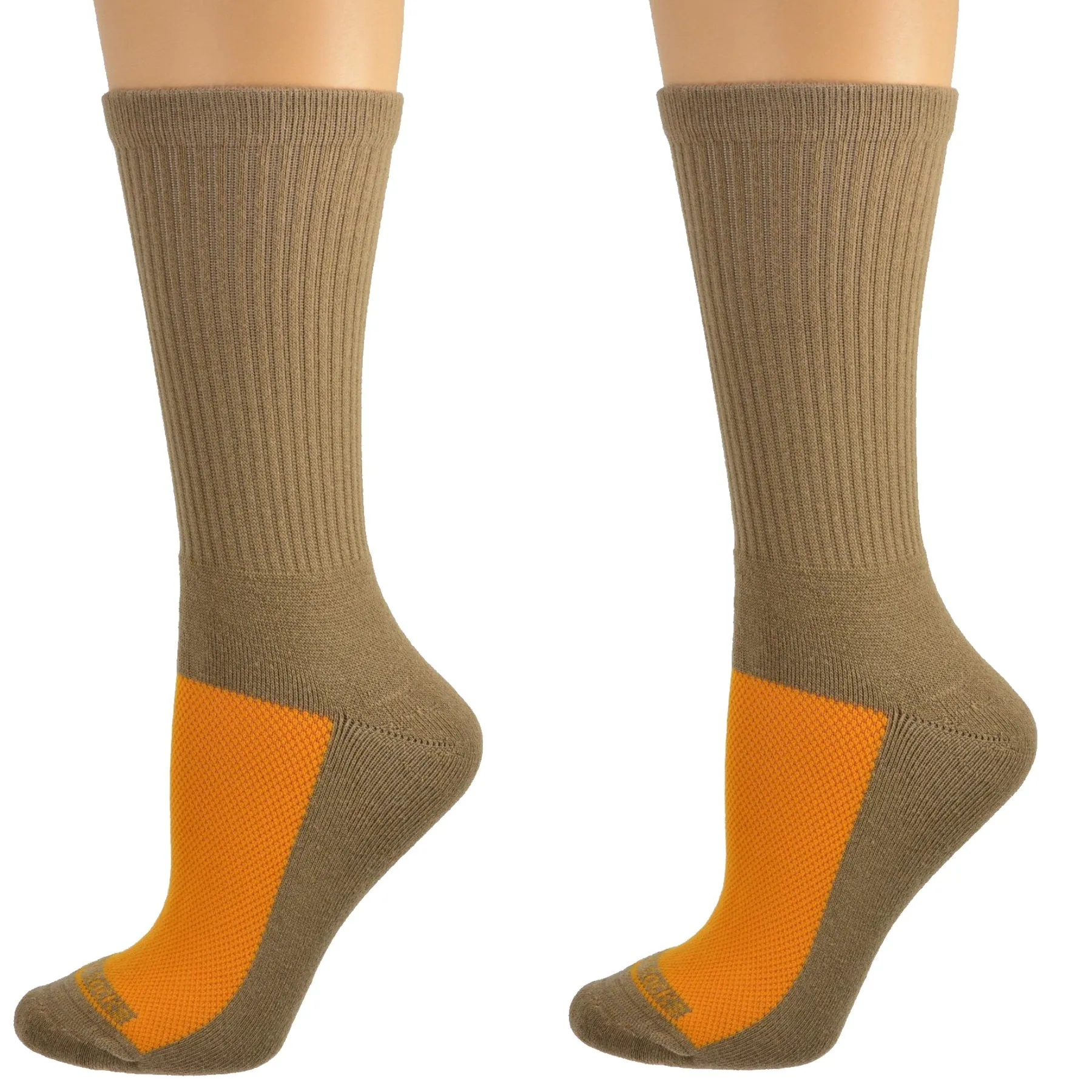 Cotton Athletic Crew Cushioned 2 Pair Pack Performance Socks