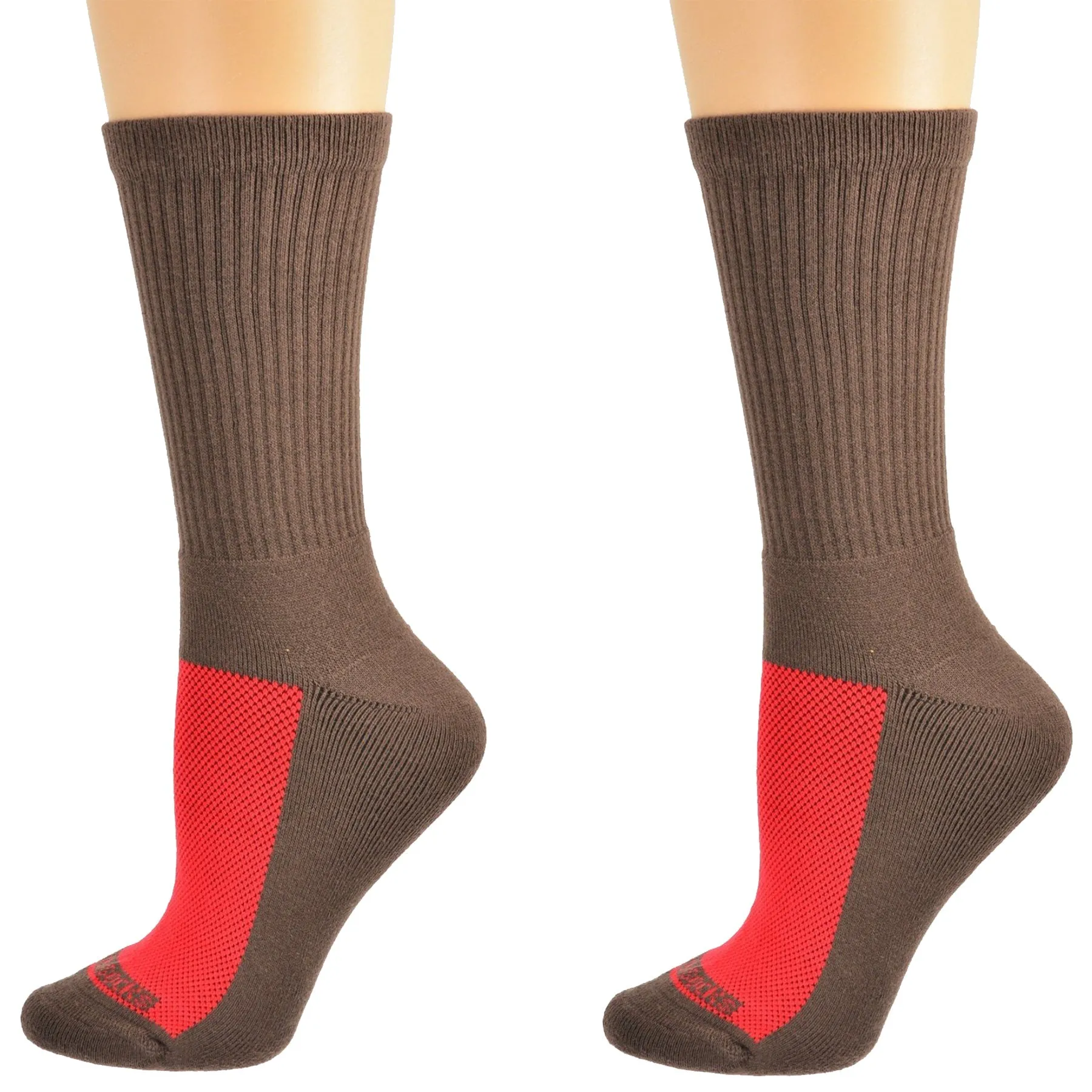 Cotton Athletic Crew Cushioned 2 Pair Pack Performance Socks