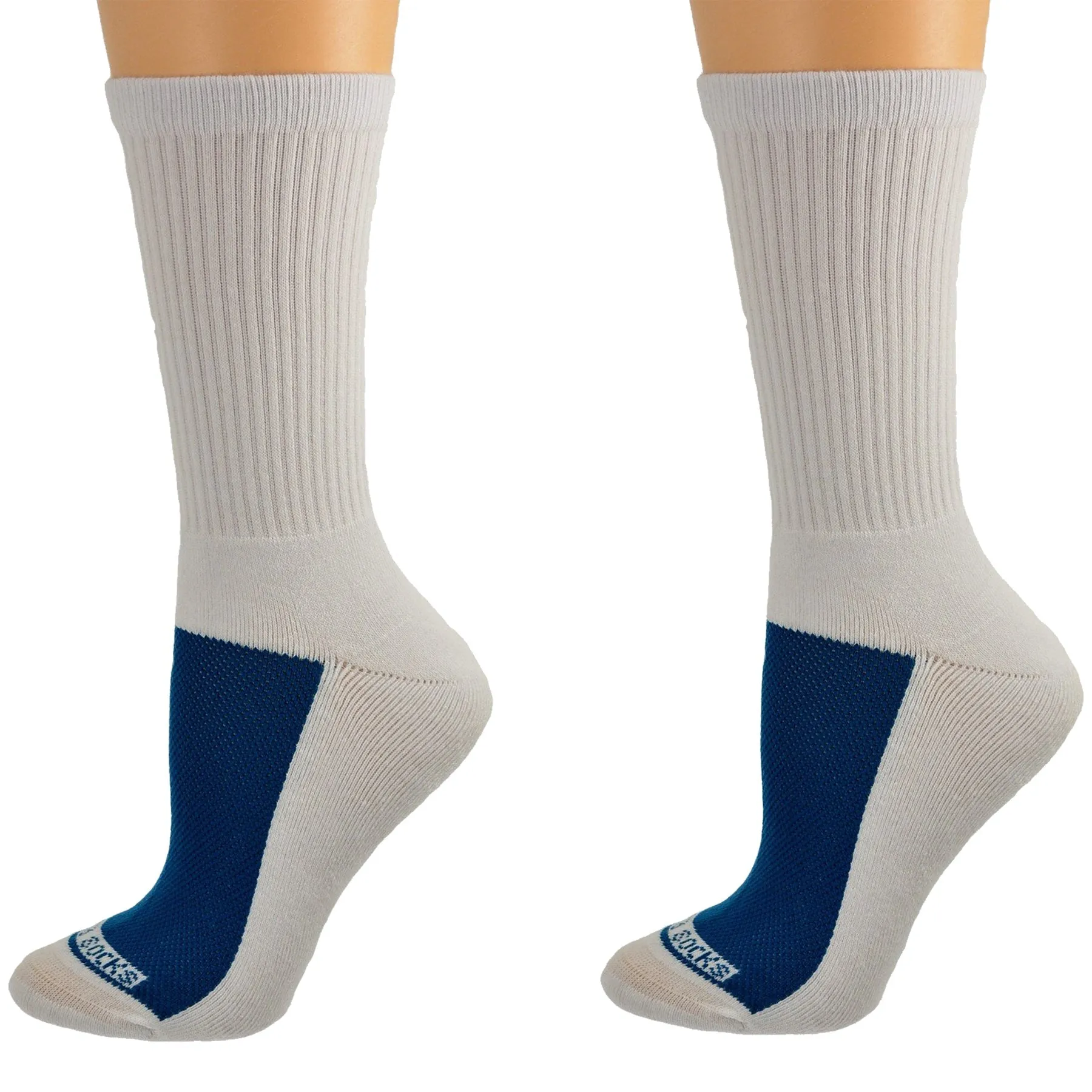 Cotton Athletic Crew Cushioned 2 Pair Pack Performance Socks