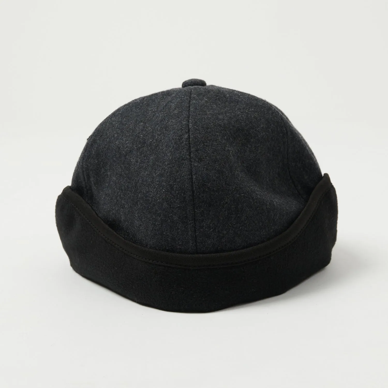 Crown Cap 6 Panel Melton Cap - Charcoal