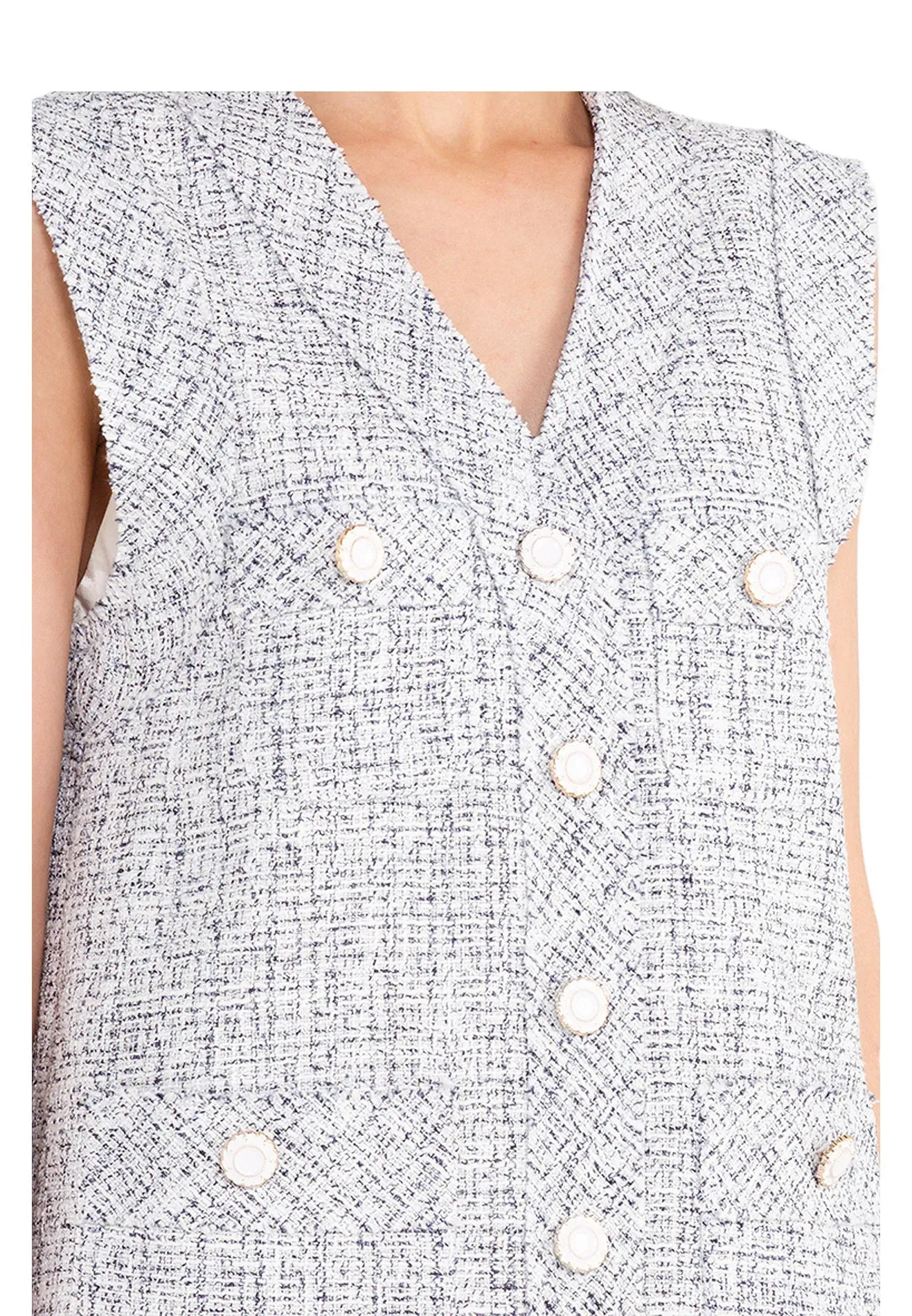 ELLE Apparel Sleeveless Tweed Vest