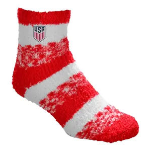 For Bare Feet USA Sleep Red Socks