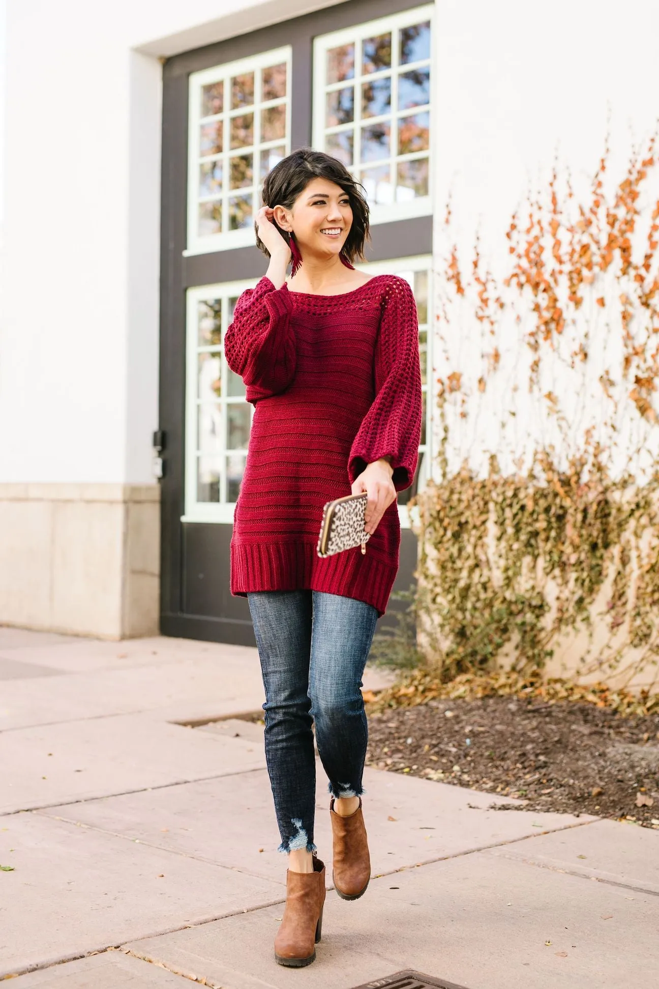 Game Night Burgundy Sweater