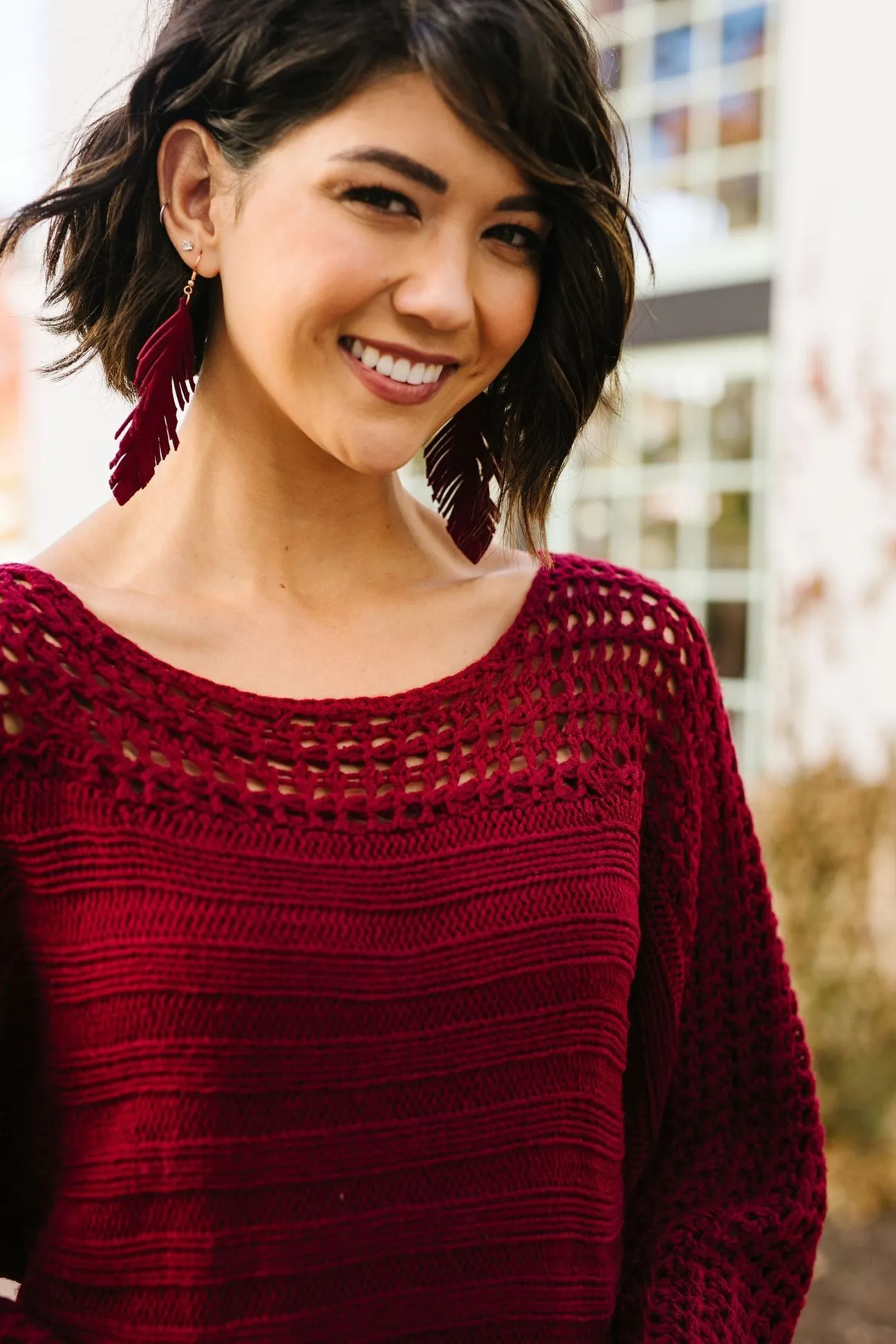 Game Night Burgundy Sweater