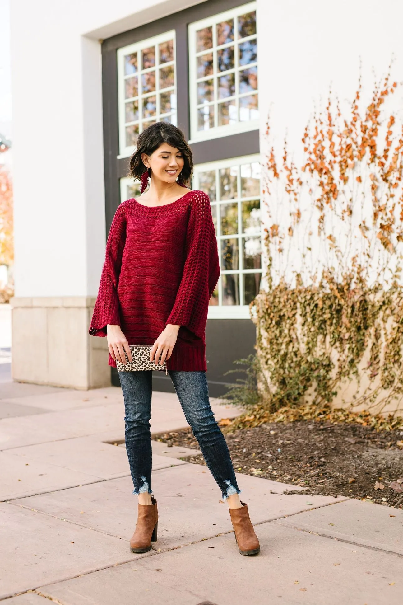 Game Night Burgundy Sweater