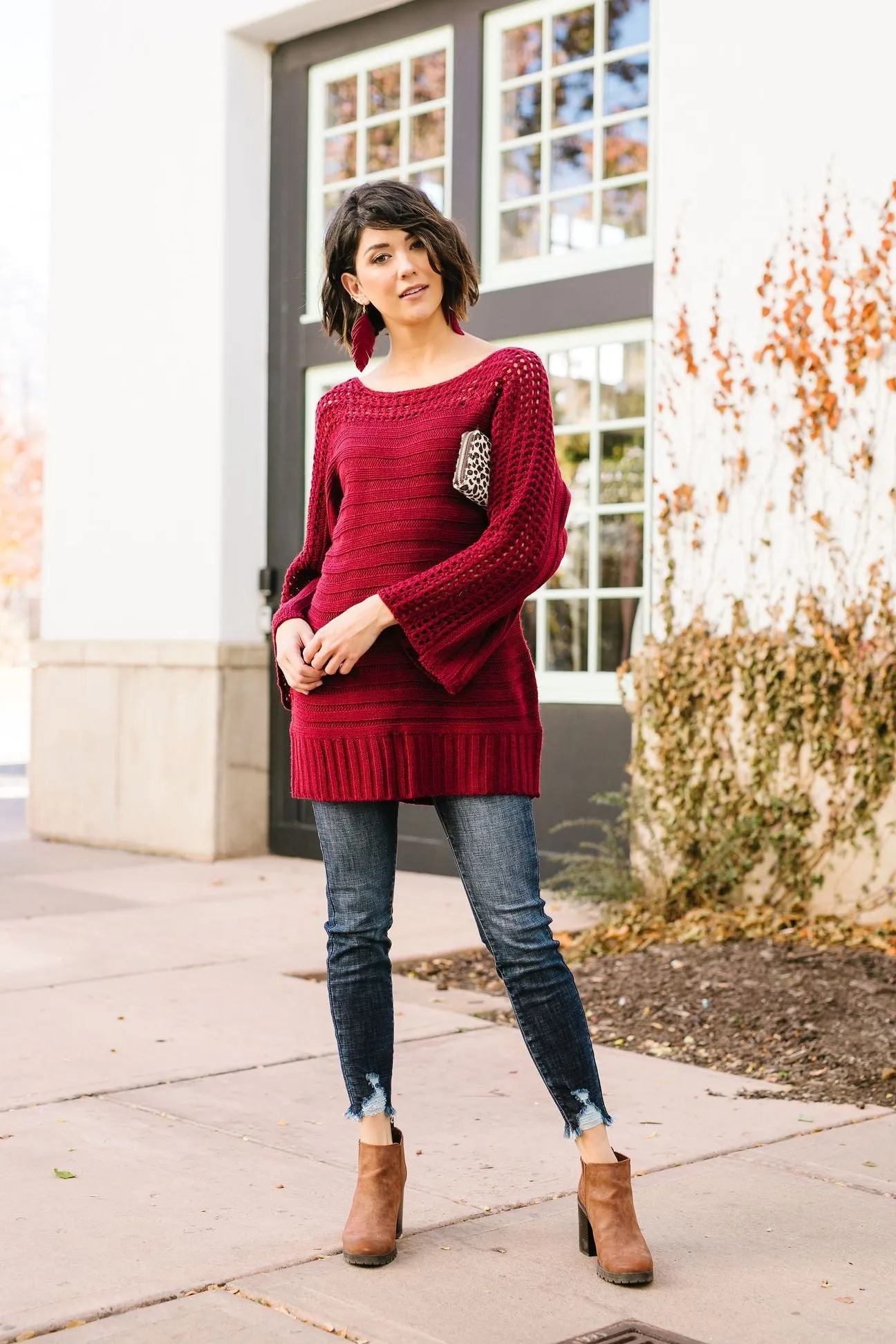 Game Night Burgundy Sweater