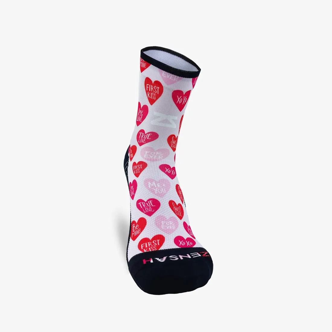 Heart Phrases Socks (Mini-Crew)