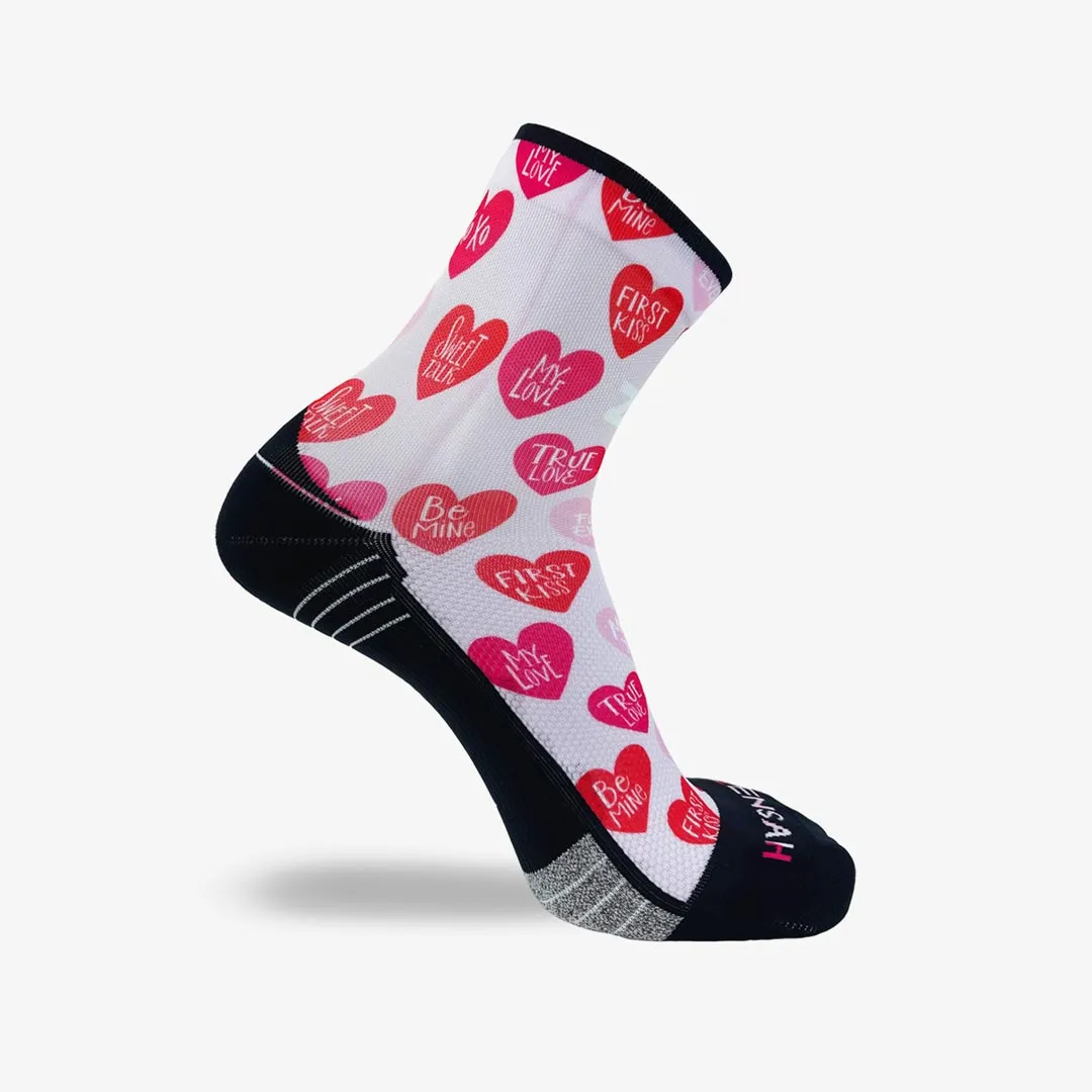 Heart Phrases Socks (Mini-Crew)