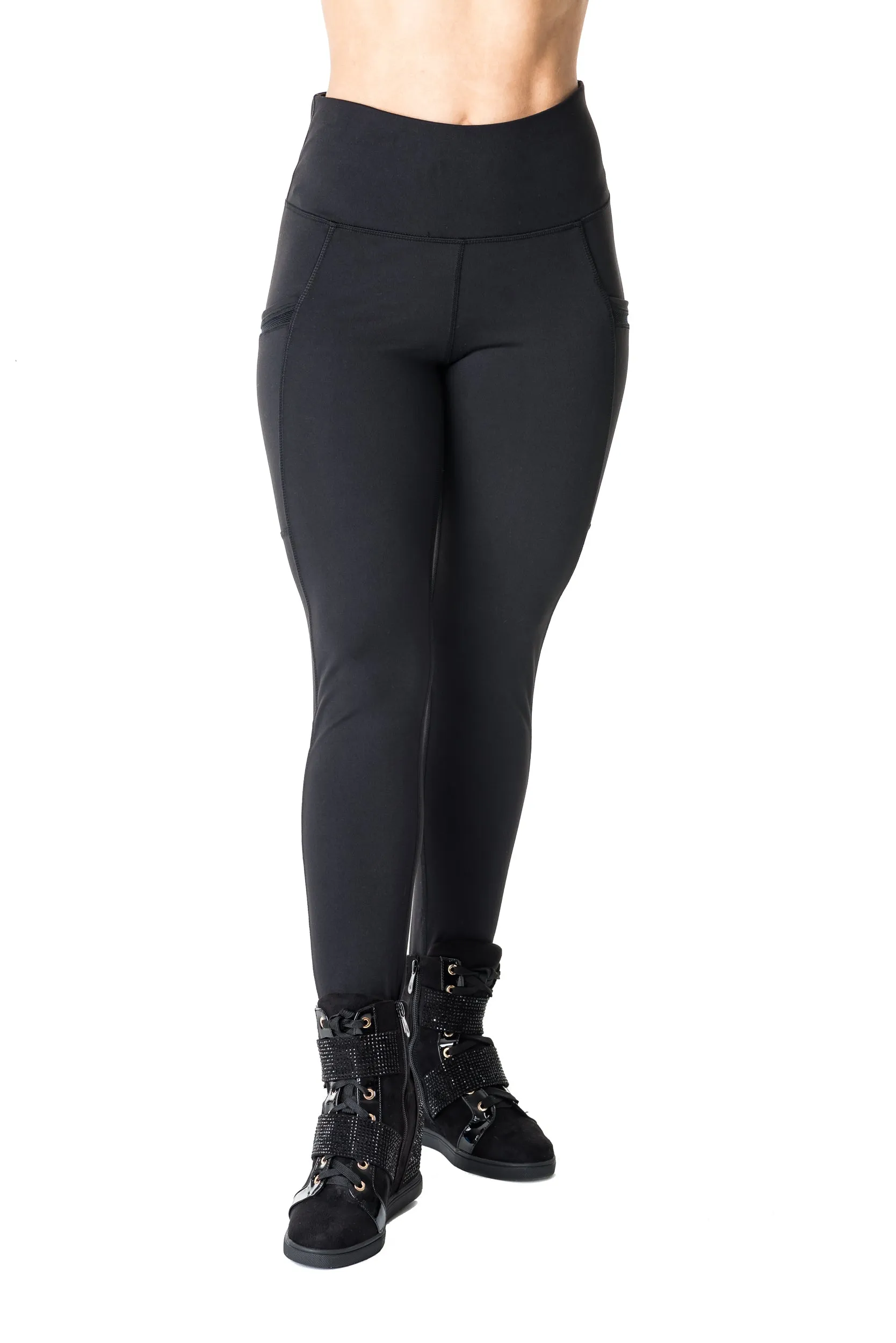 High Waist Leggings with Side Pocket - Women's (550AW)