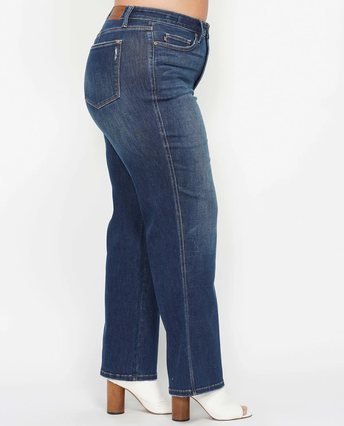 Judy Blue Plus High Waist Tummy Control Straight Jean