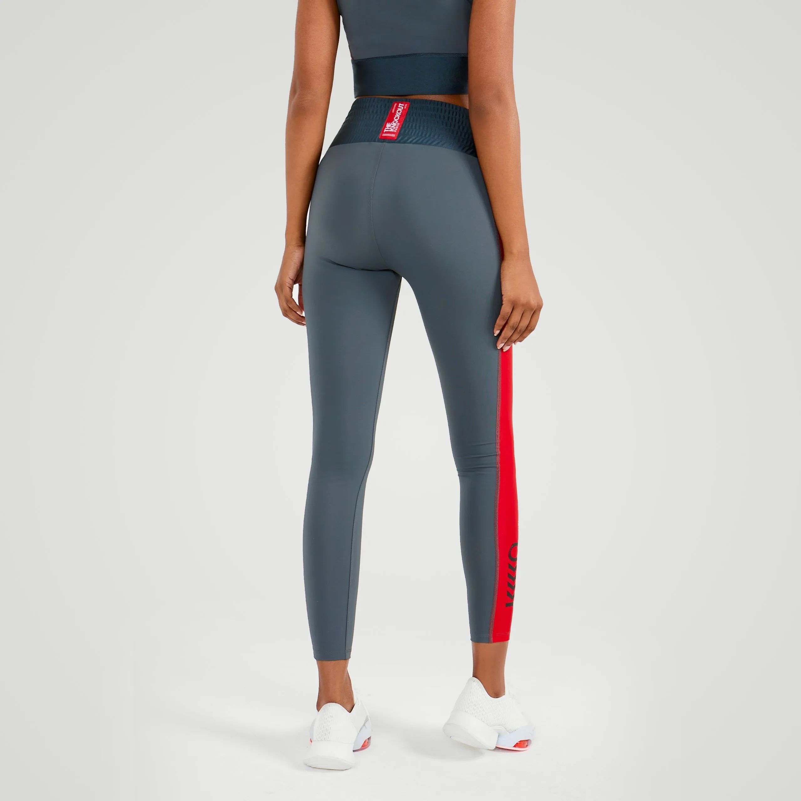 Kick-in Leggings in Grey & Red