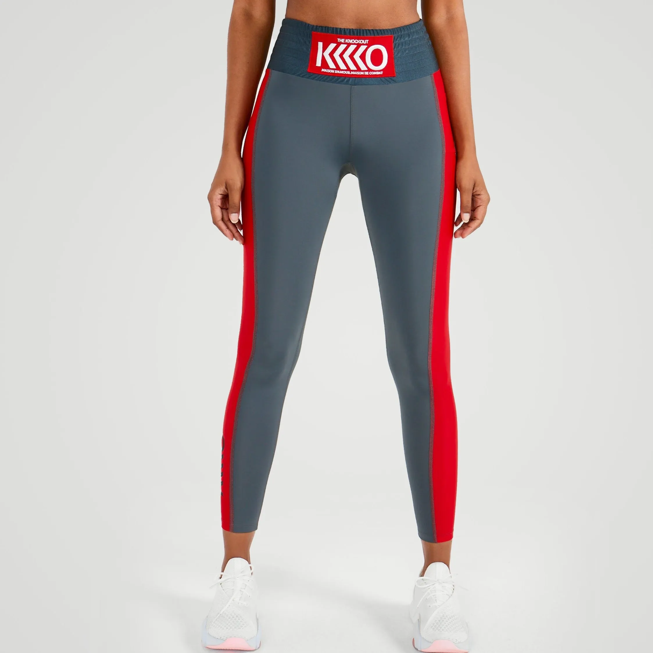 Kick-in Leggings in Grey & Red