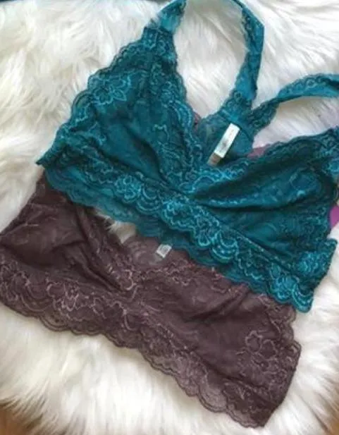 Little Bit Of Lace Bralette (Teal or Purple)