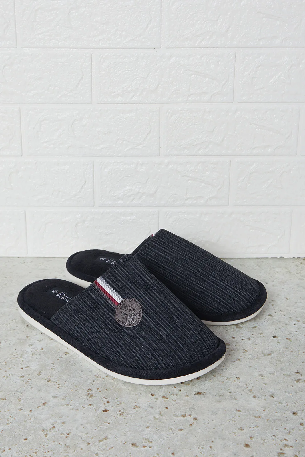 Men Black Mule Slipper