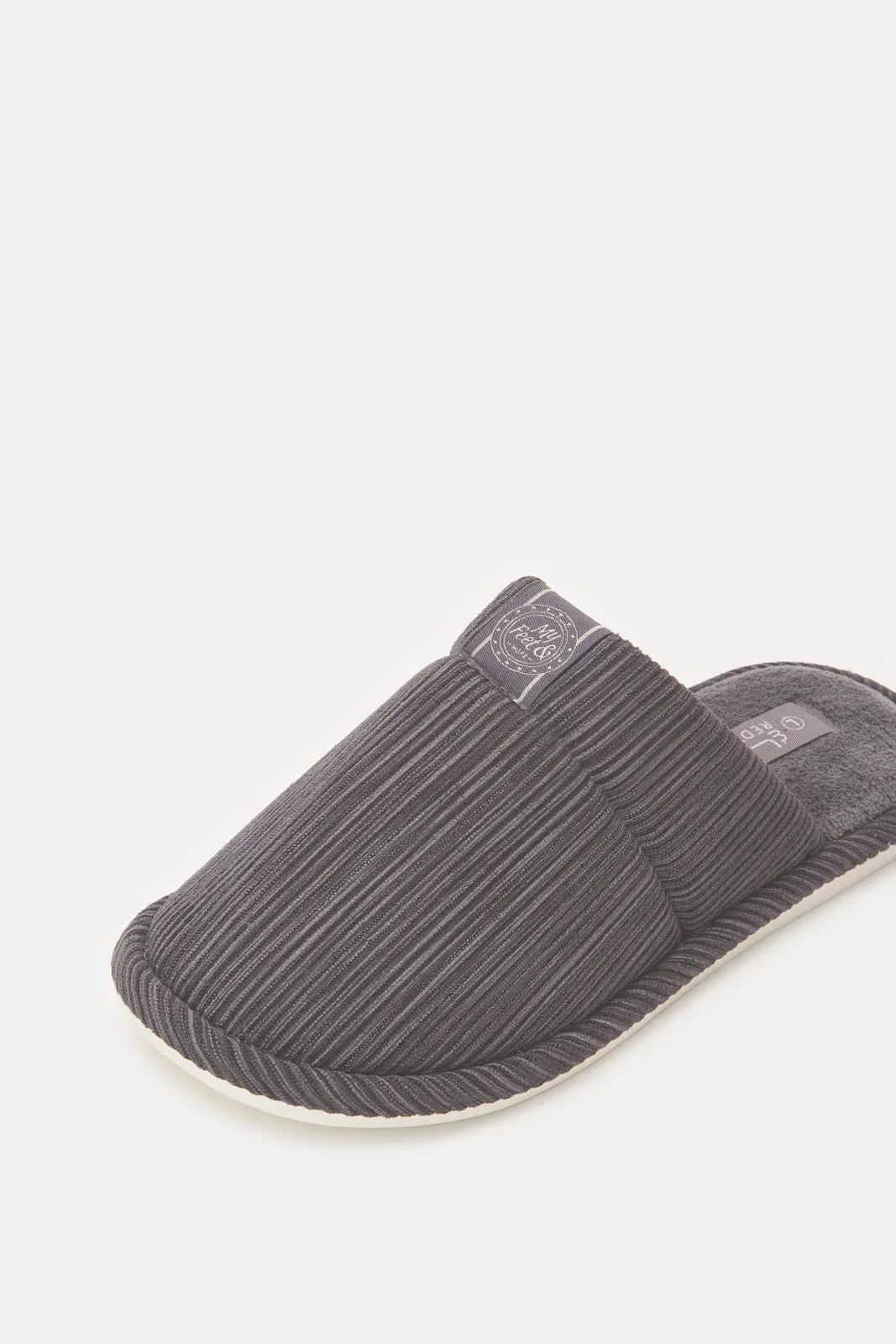 Men Charcoal Mule Slipper