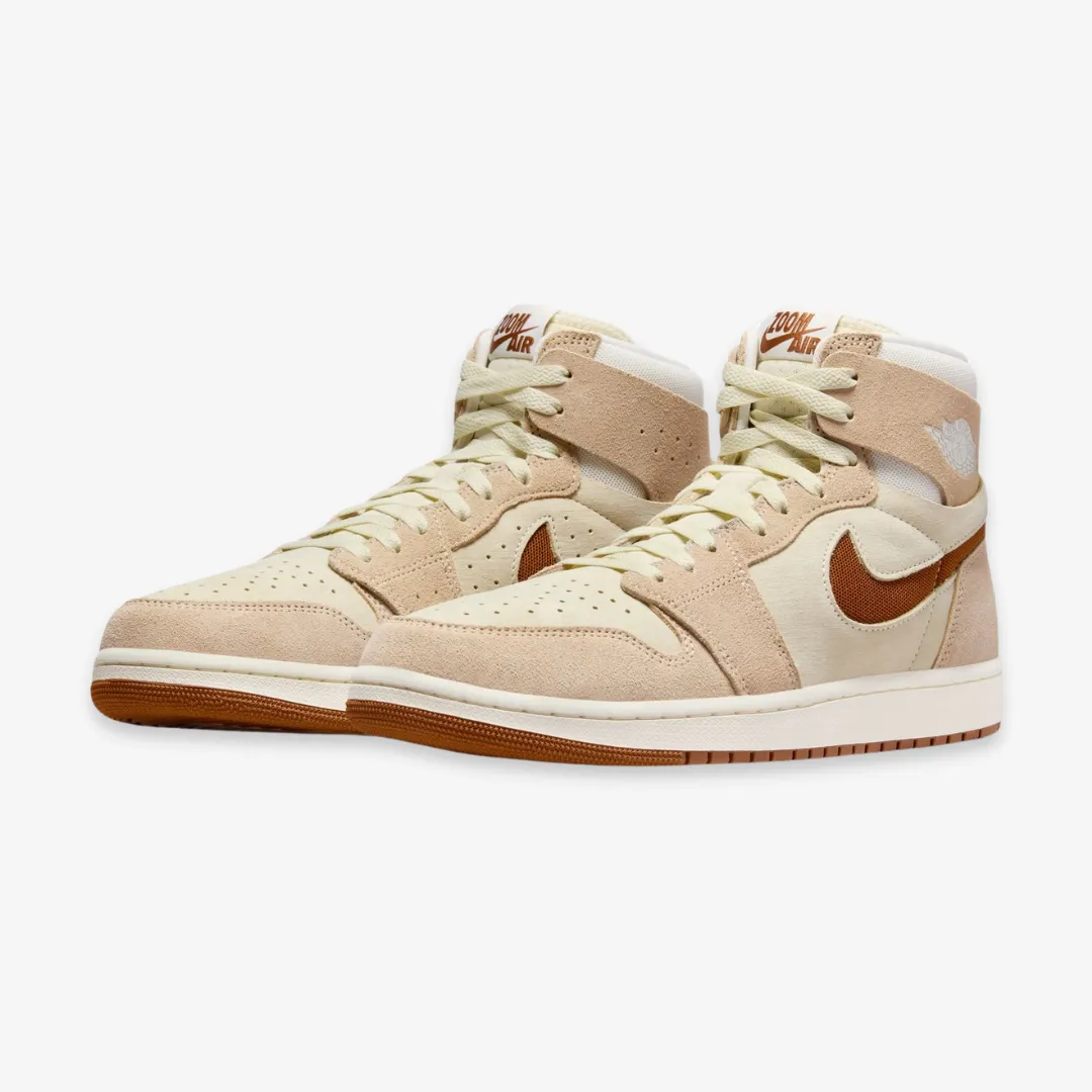 mens jordan 1 zoom air cmft 2 (sail/legend coffee)