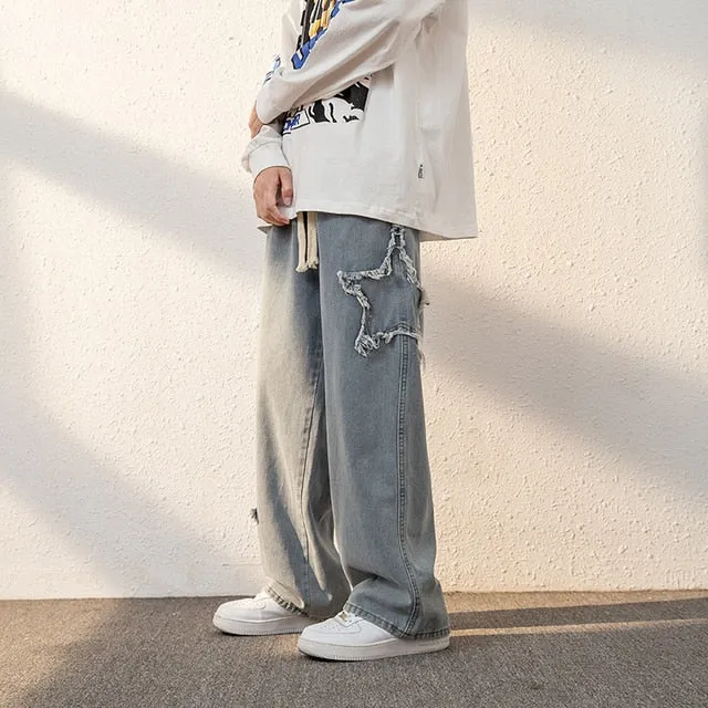 New Star Patchwork Baggy Jeans