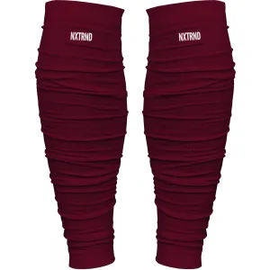 NXTRND Scrunch Football Leg Sleeves Maroon