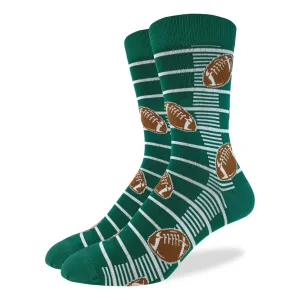 "Football" Cotton Crew Socks by Good Luck Sock