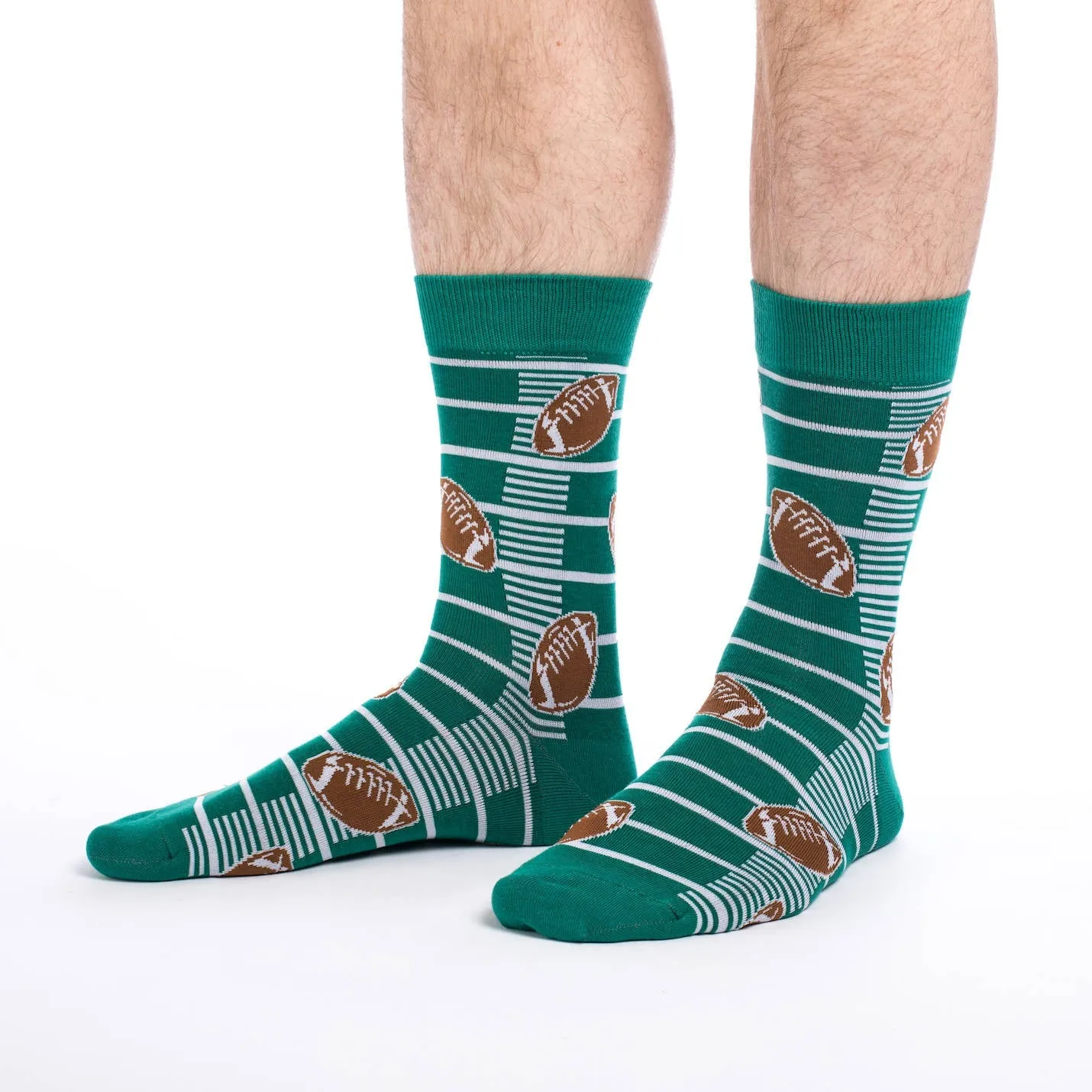 "Football" Cotton Crew Socks by Good Luck Sock