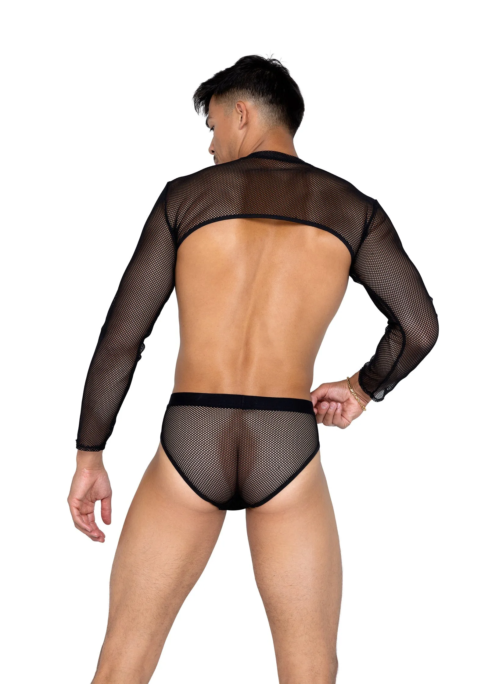 Roma Mens X-Posed Crop Top Roma Confidential