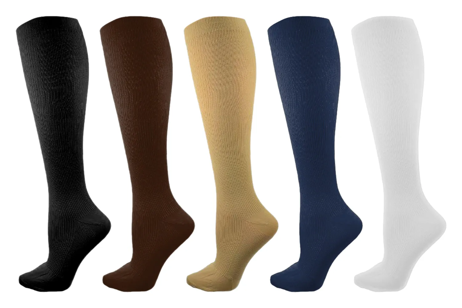 Sierra Socks Cotton Over-the-Calf Trouser Socks for Men & Women in 20 - 30 mmHg