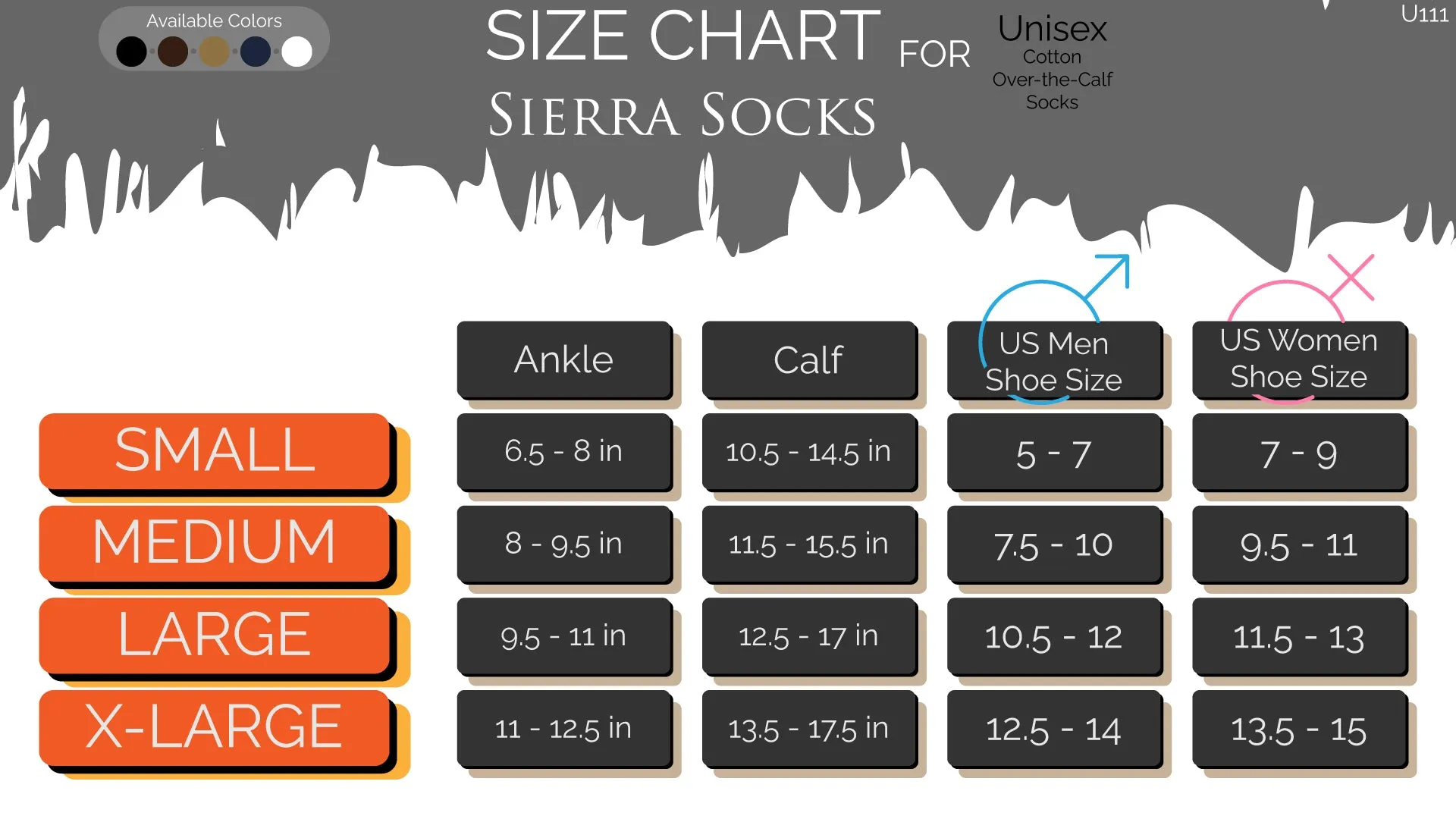 Sierra Socks Cotton Over-the-Calf Trouser Socks for Men & Women in 20 - 30 mmHg