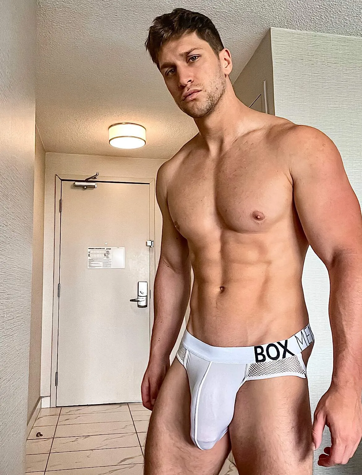 Totally Transparent Varsity Mesh Jockstrap - White