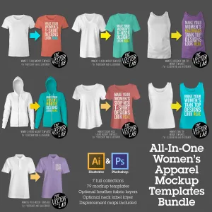 Women's Apparel Mockup Templates Bundle