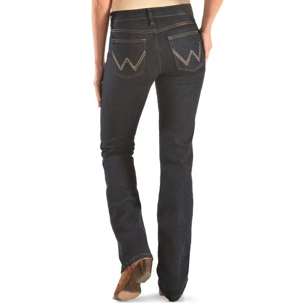 Wrangler Women's Q-Baby Riding Mid Rise Stretch Dark Dynasty Jeans Style WRQ20DD